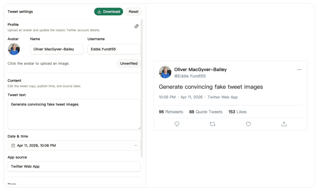 Twitter Tweet Screenshot Generator cover preview