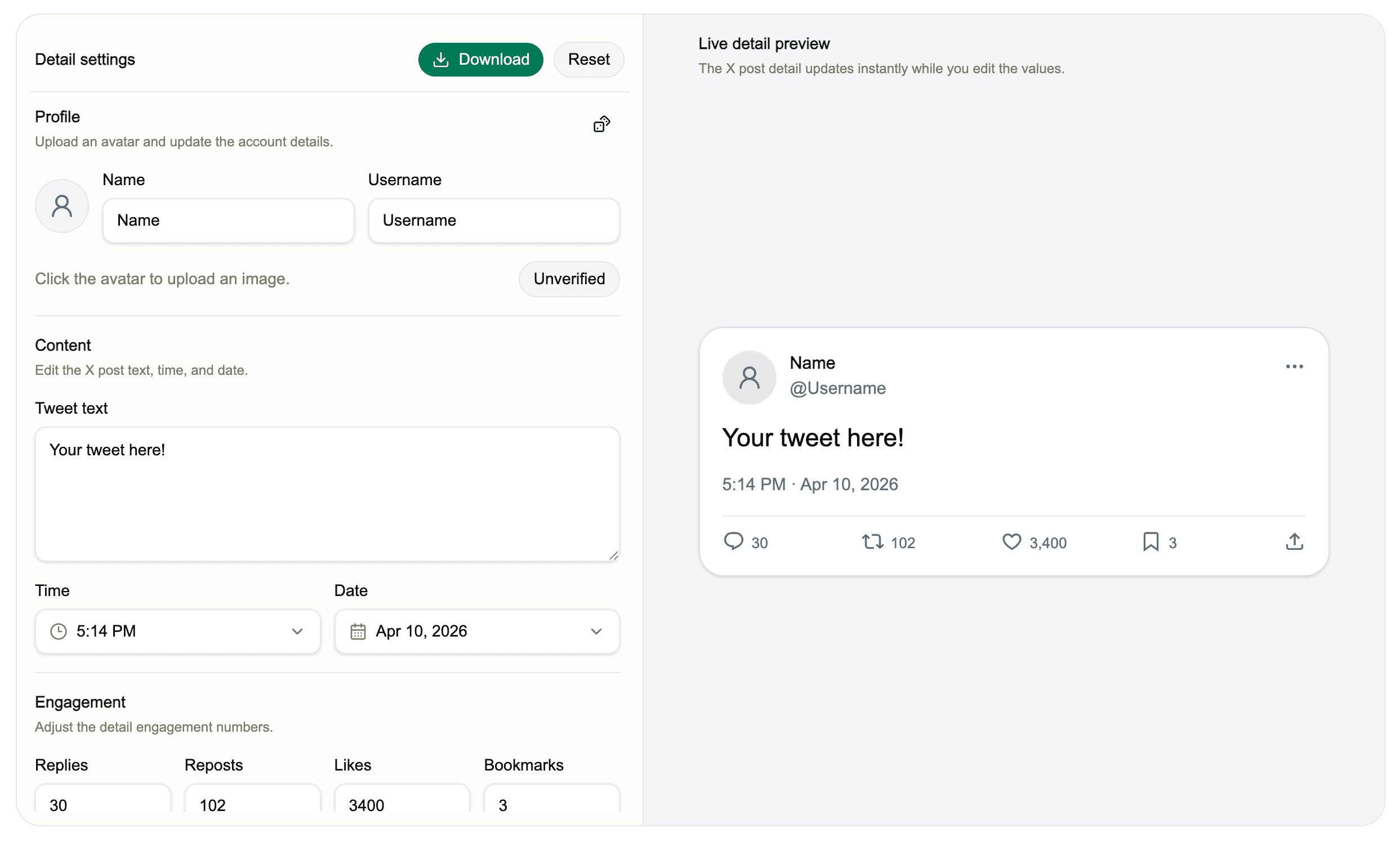 X Tweet Screenshot Generator cover preview