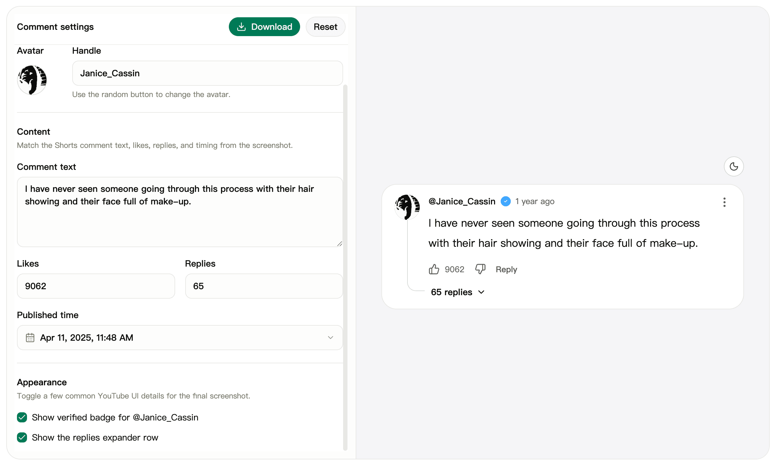 YouTube Shorts Comment Generator cover preview